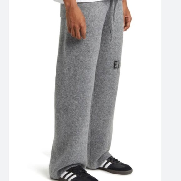 Mens ELWOOD Intarsia Logo Baggy Knit Sweatpants - Picture 15 of 15